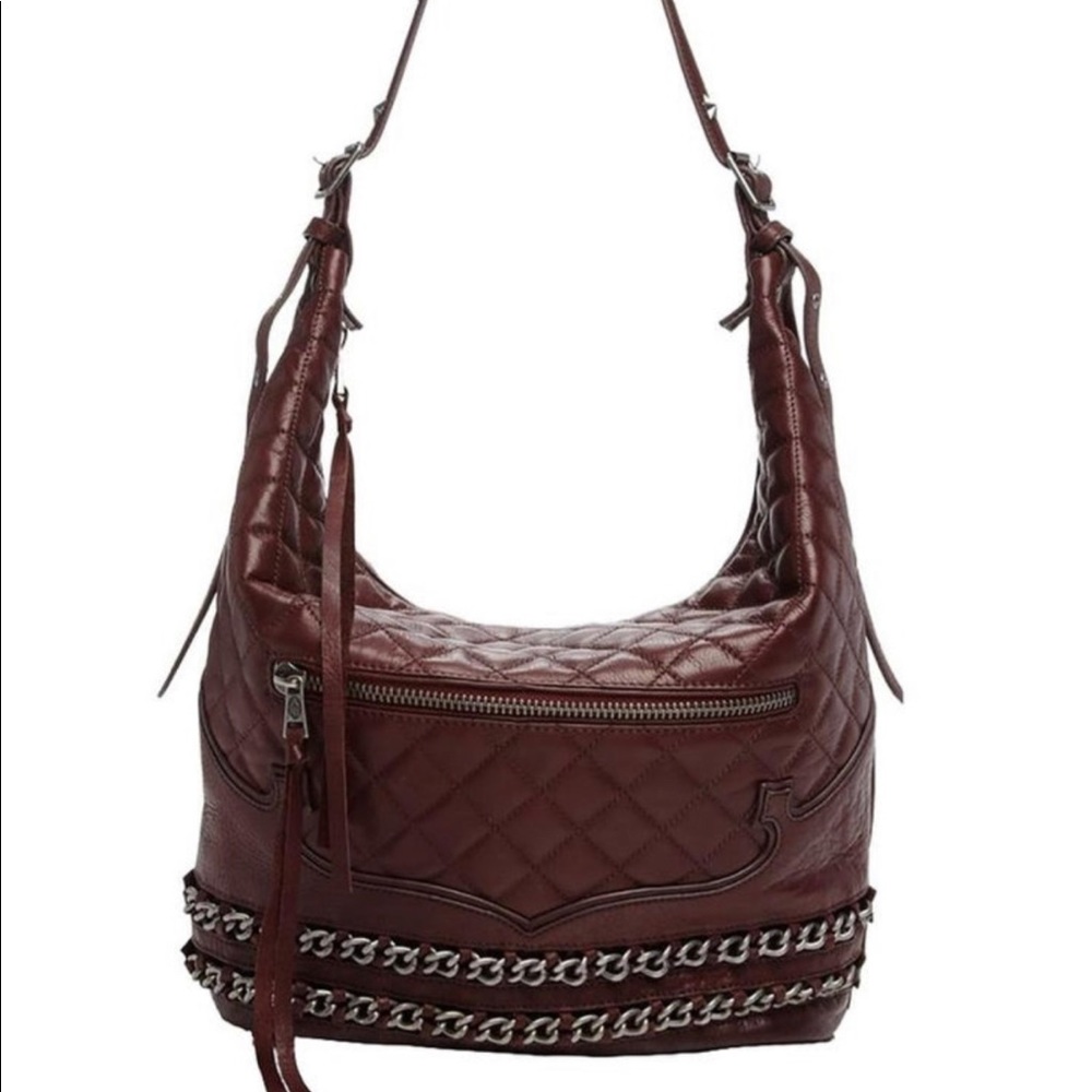 ASH Iggy dark  wine stud purse NWT hobo style
